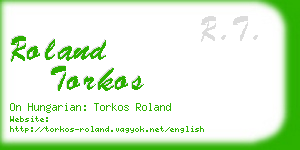 roland torkos business card